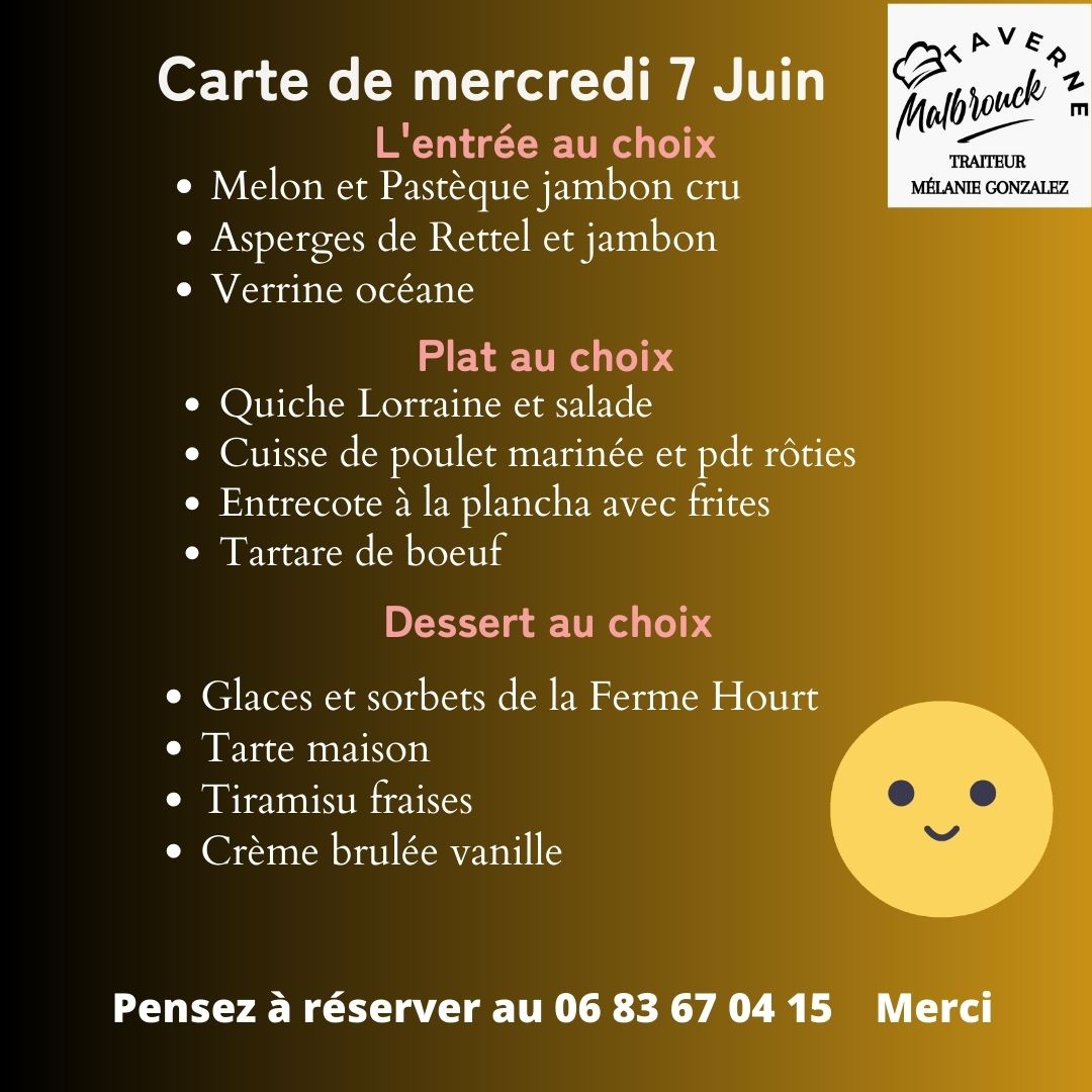 menu du jour